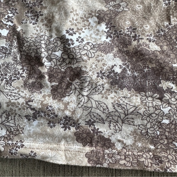 Vintage Y2K Jennifer Moore Tan Beige Floral Cropped Tank Top Women’s Size Large - Picture 7 of 15